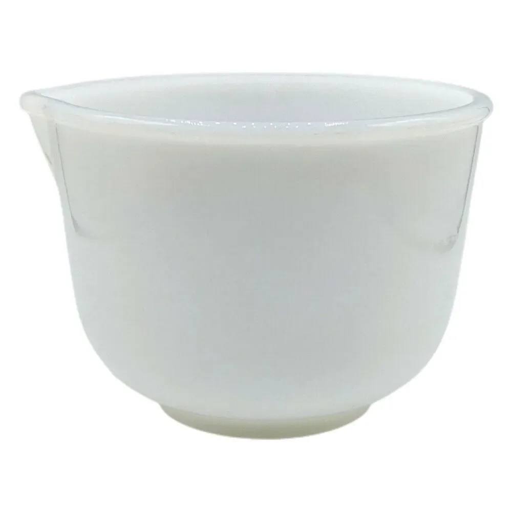 Sm Vtg Glasbake 20 CJ White Glass Spout Sunbeam Mixmaster Mixing Bowl 1.5 Quart
